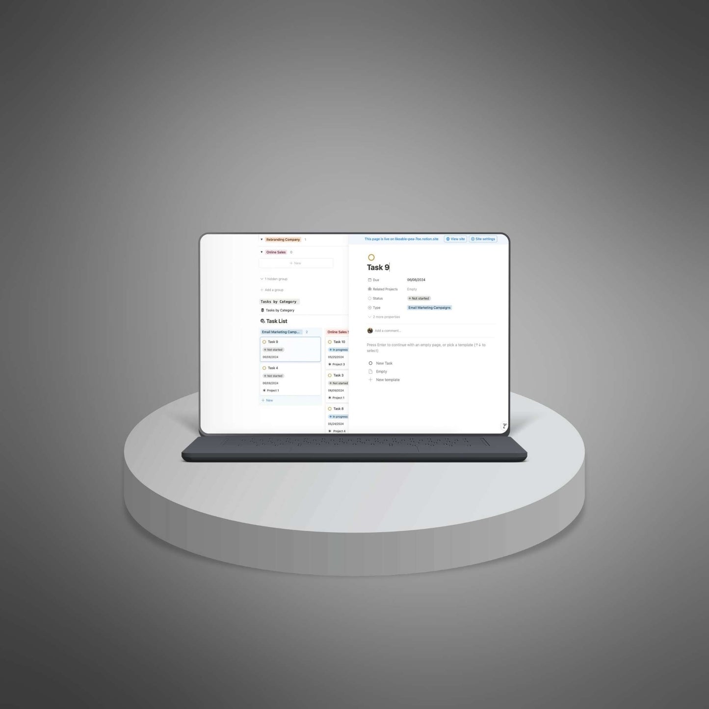 Project Progress Dashboard
