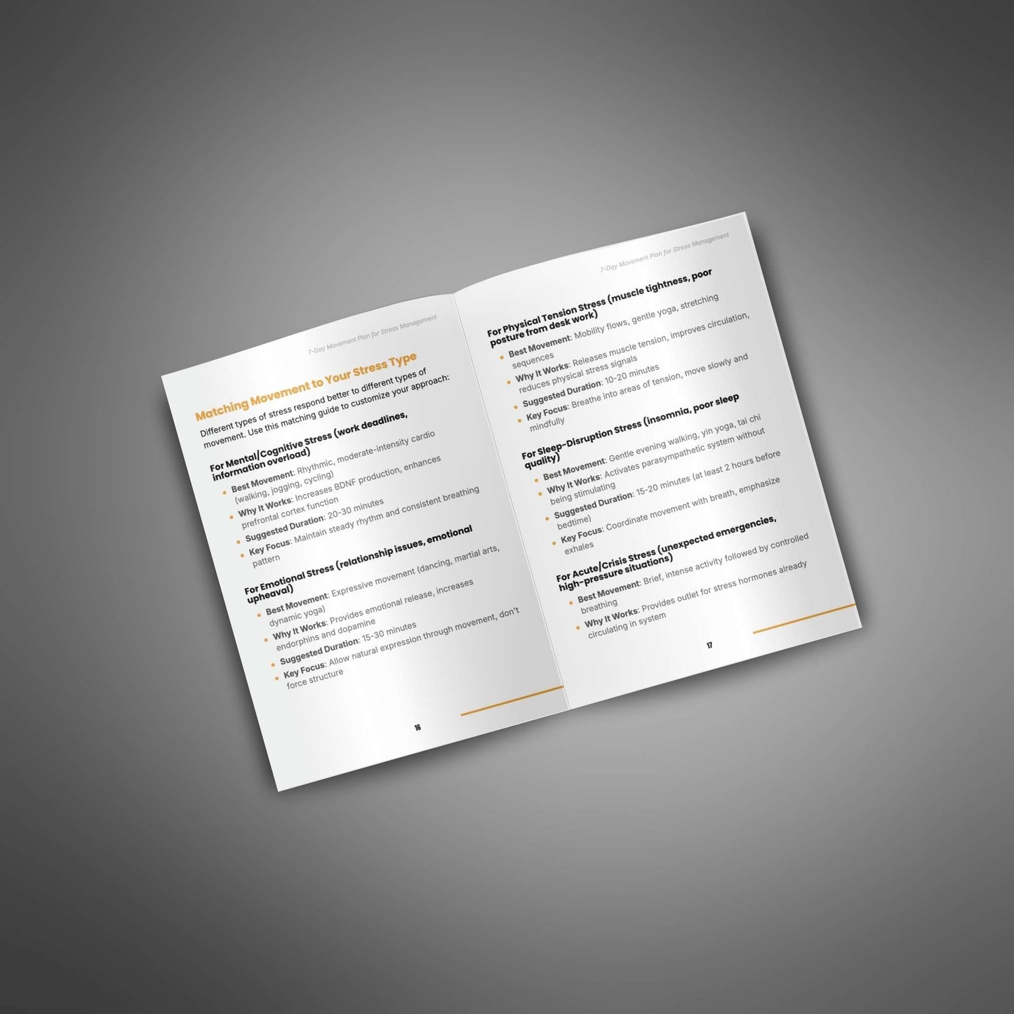 7-Day Movement Plan for Stress Management