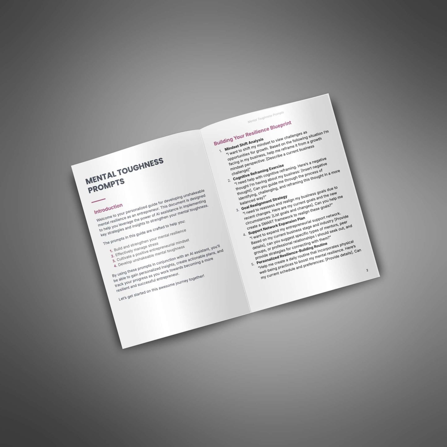 Mental Toughness - Prompts