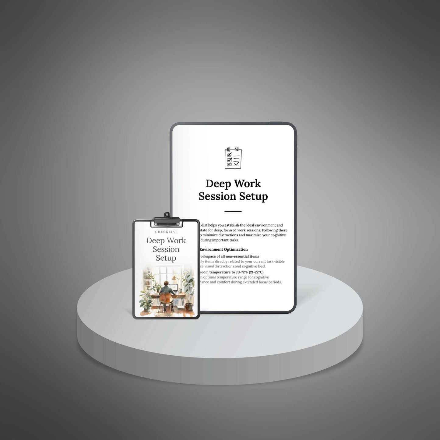 Deep Work Session Setup